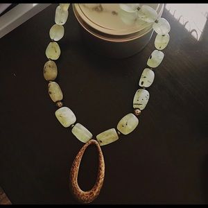 Prehnite green stone & Sterling silver